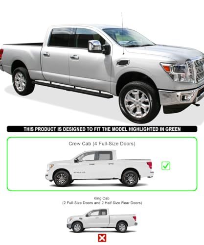 Estribos running boards APS 5 pulgadas para Nissan Titan miniatura 2