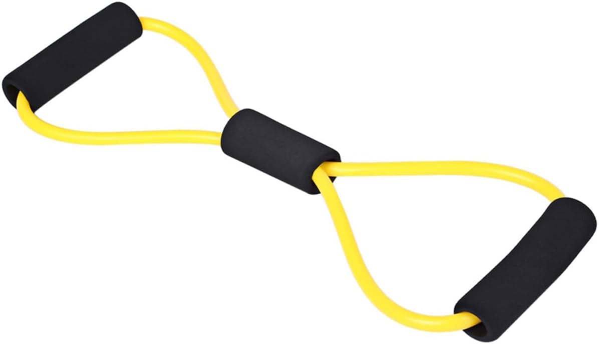 Toyvian Chest Expander Resistance Bands Shaped Elastic Exercise Strap for Home and Office Workouts Strengthen Muscles and Fitness for Men and Women Yellow Color