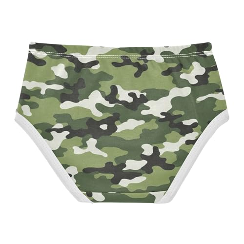 Cotton Girls Underwear Toddlers Military Camouflage Green White Cute Panties Girl Funny Briefs Underpants 2t2