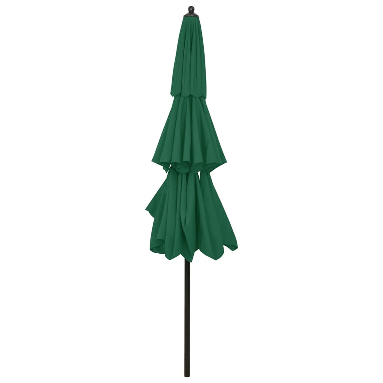 Homgoday Sombrilla de jardín de 3 Niveles con Palo de Aluminio Verde 3 m Sombrilla Terraza Exterior, Sombrilla Jardín Grande Orientable Jardín Parasol Balcón