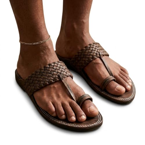 Image of Kolhapuri Style Chappals for Men | Stylish & Comfortable Handmade Slipper, Kolhapuri's Chappal for Mens