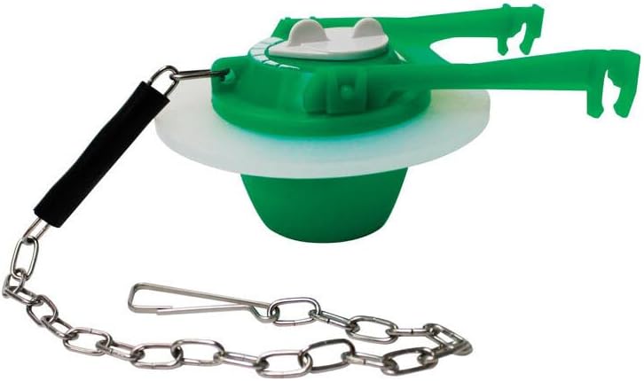Green Chloramine-Resistant Plastic Flapper with Chain Guard