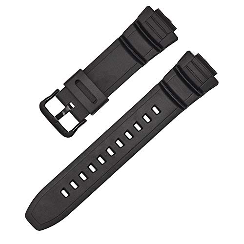 Shieranlee Correa Compatible con Casio MCW 100H/110H/W S220/HDD S100 WV 200/AE 2000/2100 Resin Strap 16mm Watch Accessories Silicone Strap