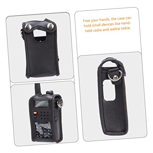 Generic 5 Peças De Couro Compatível Rádio Talkie UV-R Suporte De Interfone Transceptor Th-F Transpor