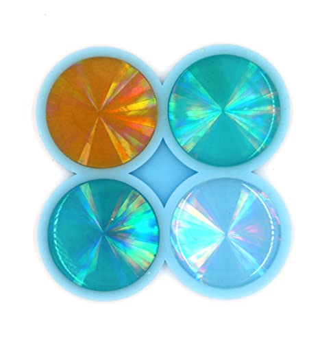 Silikonformen für Epoxidharz und Resin mit Hologramm Effekt auf Untersetzer und Schmuck (Kreis klein) Cover