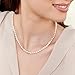 The Pearl Source 14K Gold 6.0-6.5mm AAA Quality Round Genuine White Japanese Akoya Saltwater Cultured Pearl Necklace in 16