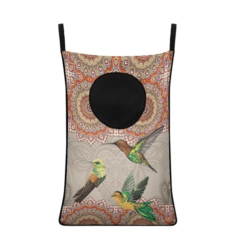 Xhuibop Aztec Hummingbird Nursery Laundry Basket Girls Hanging Laundry Hamper Bag for Kids 2 Pack Portable Laundry Bag Travel Cloth Organizer Bag Collapsible Laundry Bag