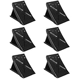 SENENQU 6 Pack Steel Wheel Chock, Heavy Duty Metal Wheel Chock Blocks Foldable Tire Stoppers for Automotive, Car, SUV, Trailer, RV, Trucks & Camper