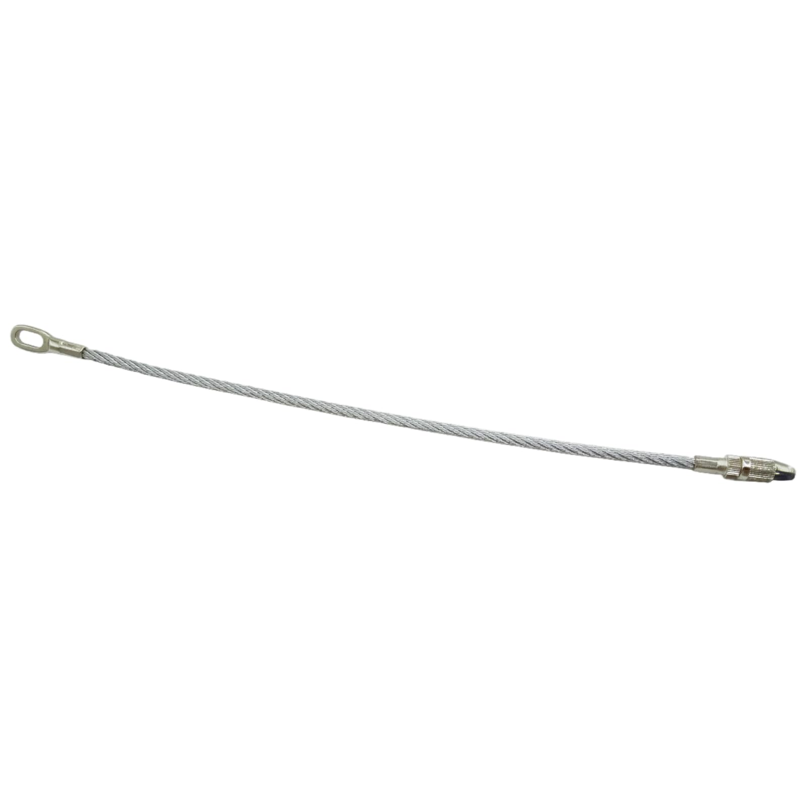 13-Inch Heavy-Duty 3/16-Inch Steel Fish Tape Leader, Flexible Spring Steel Cable with Large Eyelet, Compatible with 1/8-Inch Fish Tape for Electrical