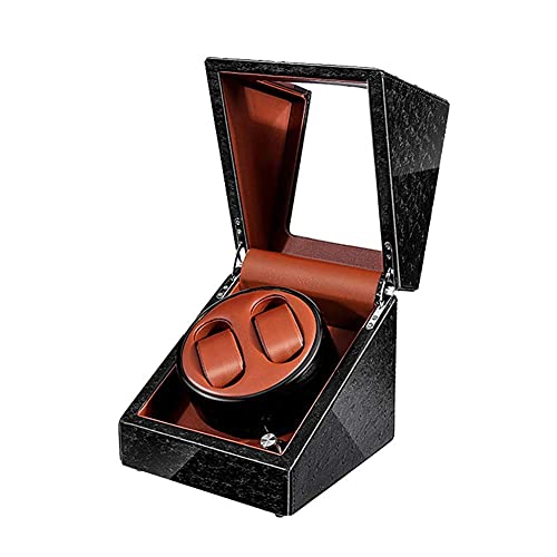 Remonte montre automatique et boite de rangement en cuir avec LED