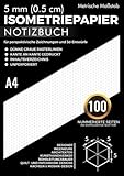 Isometriepapier Notizbuch 5 mm Gleichseitige Dreiecke: 100 nummerierte Seiten (50 Blatt) mit Inhaltsverzeichnis | DIN A4-Format für 3D-Zeichnung, orthografisch-perspektivisches Zeichnen