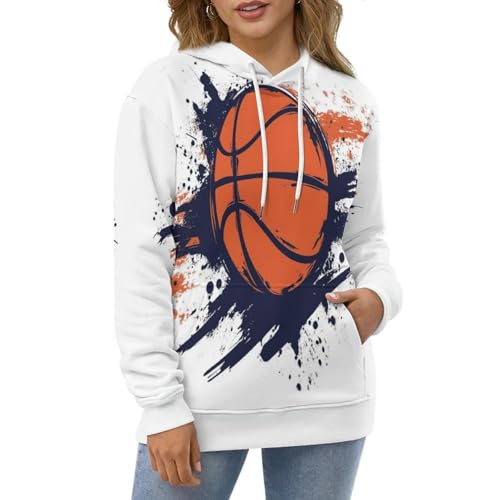 Sweat à capuche basketball au design graffiti 3D de qualité - 2