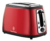 980 W Russell Hobbs Cottage 18260-57 -Tostadora de acero inoxidable, 980 W, color rojo