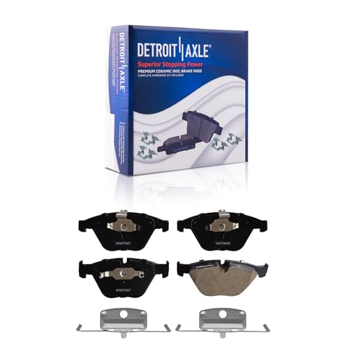 Image of Detroit Axle - Brake Kit for 07-13 BMW 335i, 09-11 335d, 09-13 335i xDrive, 11-13 335is, 07-08 335xi Brake Rotors and Ceramic Brakes Pads Front and Rear Replacement