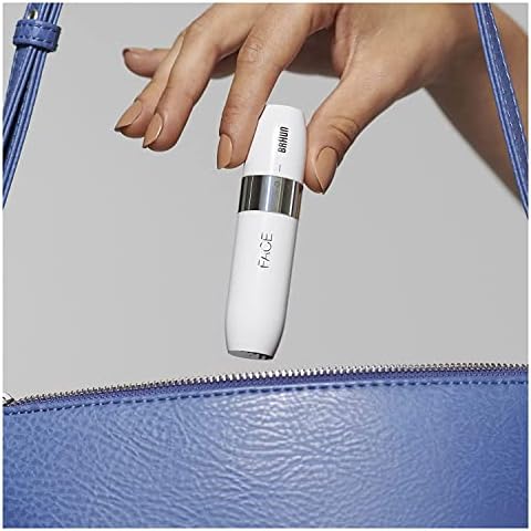 Braun Face Mini Hair Remover, Facial Hair Remover for Women Mini-Sized Design For Portability, Efficient Facial Hair Removal Anytime, Anywhere, With Smart Light, Gifts for Women, FS1000, White