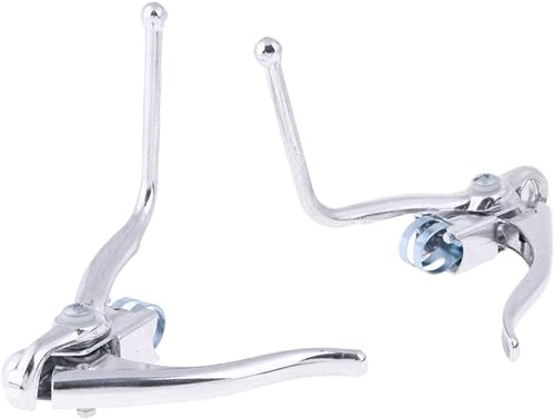 Miniatura 5 de SM SunniMix 1 Par Palancas De Carretera Bicicleta Doble Control Frenos De Manos - Plata