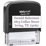 MaxMark Large Size - 3-Line Custom Self Inking Stamp - w/ 5-Year Warranty