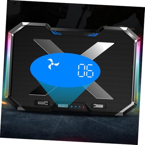 Base para laptop con ventilador y luces RGB ajustable miniatura 4