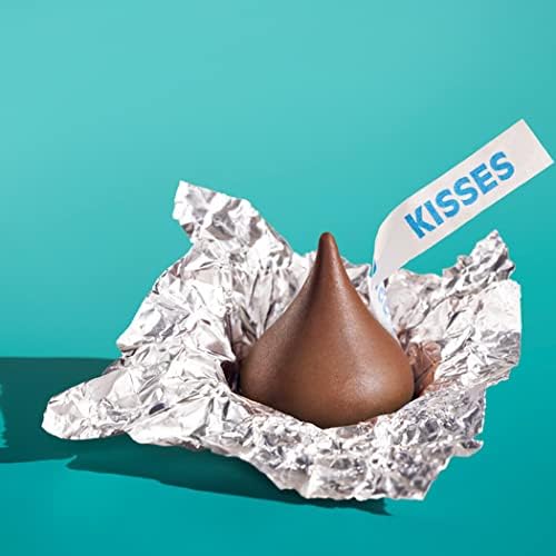 Hershe'ysKISSES Milk Chocolate Candy, Approx 100 Pieces Solid Milk Chocolate Kisses In Siver Foil Wrap 2 Pounds