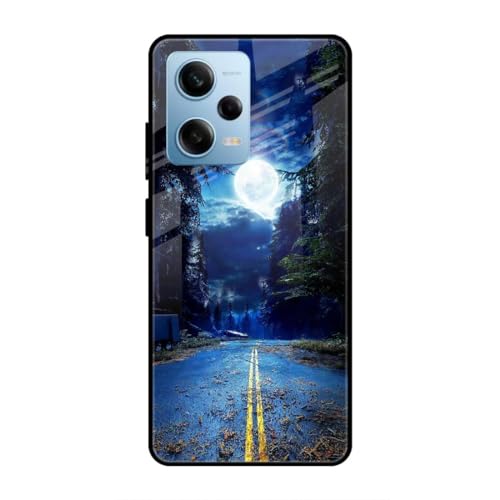 Image of SmashItUp Moon | Dark | Night Designer Printed TPU Metal Case Mobile Back Cover for Redmi Note 12 Pro 5G