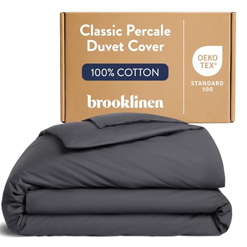 Brooklinen Percale Duvet Cover Full/Queen Slate
