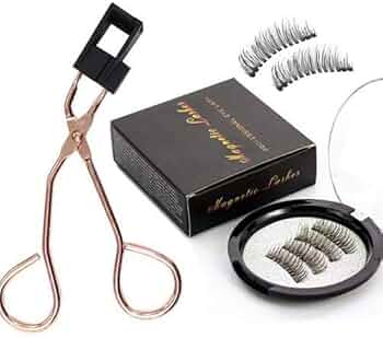 Gemonad Magnetic Eyelashes without Eyeliner, Reusable Magnetic Eyelashes Natural Look Waterproof Fake Eyelash Set with Applicator Easy to Use