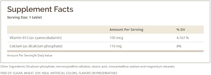 Vitamin B-12 100 Mcg Windmill Tabletas 100 Unidades miniatura 3