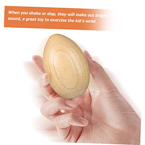 Mikinona 1 Set Sand Eggs Baby Instruments Musical Toys For Toddlers Kids Musical Toys Wooden Percussion Instrument Maracas Wooden Musical Eggs Rhythm Music Lummi Stick Music Lummi Sticks 5A #TOP2