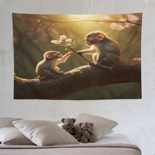 Tapisserie singe PAZZK pour creer une ambiance jungle unique dans votre chambre