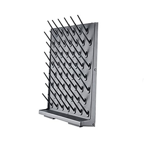 ZCBYBT Wall-Mounted Laboratory Cleaning Frame Support and Desk Drying Rack Education Gray Suitable for Laboratories, Chemical Industries, Schools, Scientific Research Institutions,52 Hanging Nails