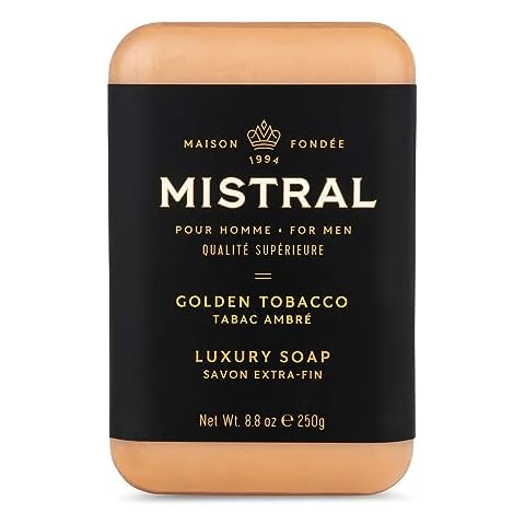 Mistral Bar Soap Organic, Golden Tobacco, Large Bar Cover