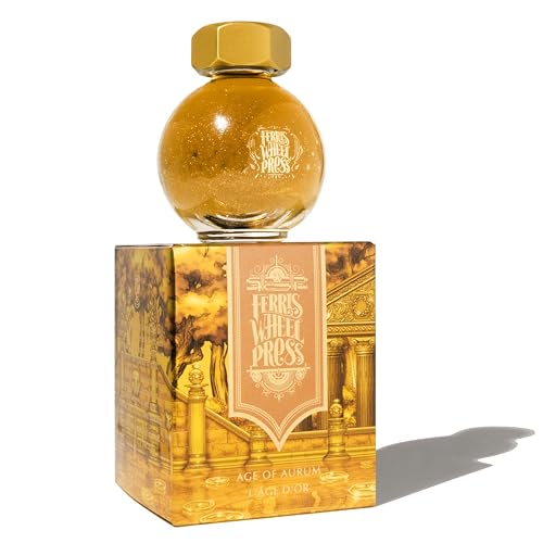 Ferris Wheel Press Ink, FerriTales Collection, Age of Aurum, Champagne with Gold Shimmer, 20ml Fountain Pen Ink Bottle
