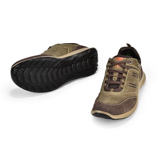 Image of Woodland Men Olive Green Casual Shoes