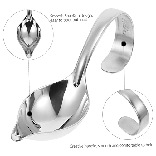 BESTonZON 3Pcs Colher De Molho Panetone De Chocolate Colher De Aço Inoxidável Colheres De Mistura Mo