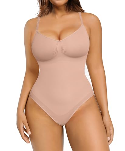 FeelinGirl Shapewear Tummy Control Body Shaper Bodysuits for Women Seamless Skin 3XL-4XL