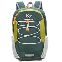 IVYGREEN Little Kids Hiking Backpack for Boys or Girls, Small Daypack for Camping or Travel (Green, Small)