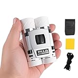 双眼鏡 ライブ用 高倍率 オペラグラス【業界新開発・高透過率・ 超軽量・】FMCマルチコート 生活防水 子供/女性適用 ライブ/オペラ/野鳥観察/登山/アウトドア/旅行 ネックストラップ 収納バッグ付き 日本語説明書(ホワイト) image