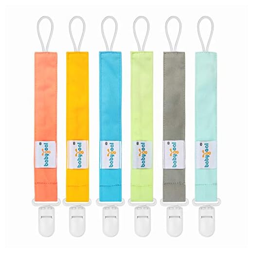 Babygoal Pacifier Clips, 6 Pack Pacifier Holder for Boys and Girls Fits Most Pacifier Styles & Baby Teething Toys and Baby Gift 6PS10
