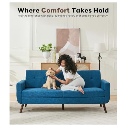 Tbfit Mid Century Modern Loveseat Sofa