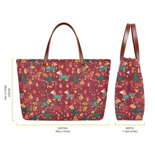 Image of Top Handle Purse for Women, Large Tote Handbag With PU Wallet Set, Gift for Mom