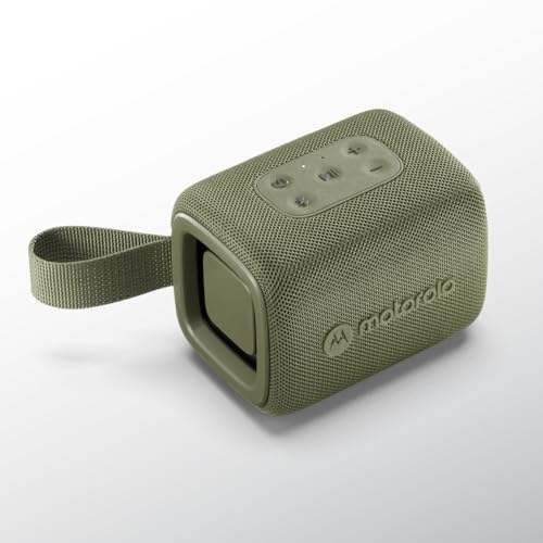 Motorola Sound - Altoparlante ROKR 300 Bluetooth 5.3 - wireless portatile da 7 W - Altoparlante compatto IP67 impermeabile e antipolvere - 12 ore di riproduzione, verde