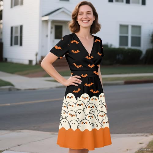 Image of Women's Summer Dresses Short Sleeve Formal Dresses with Pockets | Lightweight Quick‑Dry Soft Comfortable 2026 Fashion Dresses Loose Plus‑Size High‑Waisted