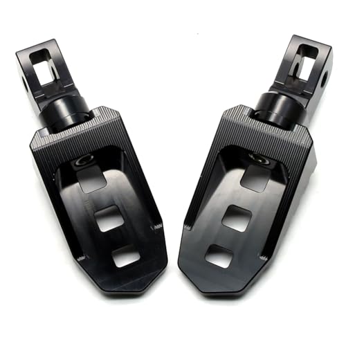 Image of MZS Motorcycle Rider Foot Pegs for 401 701 Models 2019-2023 | Dual Rotating Adjustable, MX Front Adventure Bike Footpegs, Serrated Anti-slip, Black CNC Aluminum, fits Scrambler Retro Bike