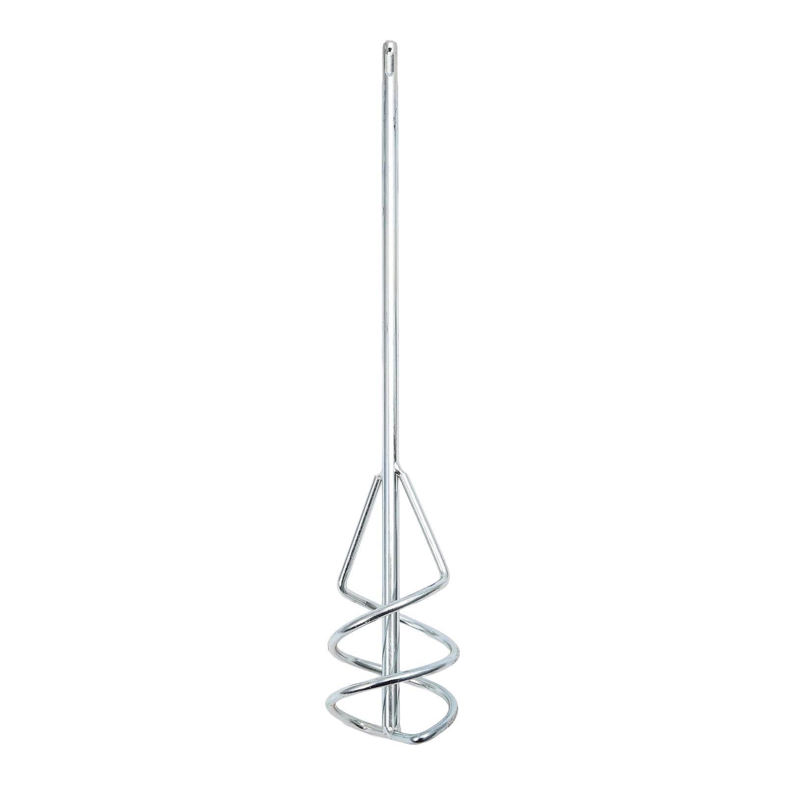 predolo Varilla para mezclar hormigón, varilla agitadora en espiral, resistente al óxido, fácil instalación, mezclador de pintura y yeso para taladro, 8cmx40cm