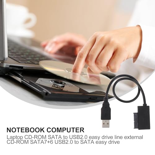 Cable adaptador Serial Ata a USB 2.0 para disco óptico portátil miniatura 3