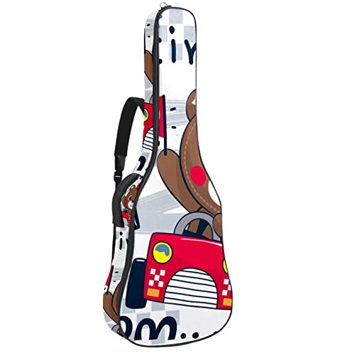 Housse en tissu Oxford imperméable pour guitare avec bandoulière réglable - Les Beatles, Paul McCartney, John Lennon, RIngo Starr, George Harrison Housse en tissu Oxford imperméable pour guitare avec bandoulière réglable