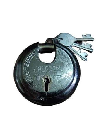 Lock and Key Door Lock for Home, gate, Shutter Round 50mm(Ring Lock) Heavy PAD Lock)