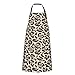 LINGF grembiule modello trama animale, grembiule da cucina grembiule da cucina bavaglino impermeabile con 2 tasche cravatte lunghe