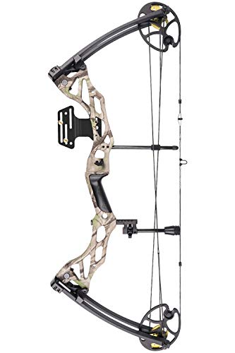 Leader Accessories Compound Bow Hunting Bow 50-70lbs with Max Speed 310fps (Green Camo)