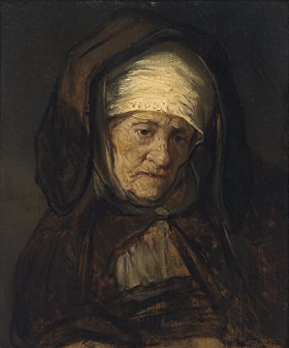 Poster toile Rembrandt femme âgée 50x70 cm décor de chambre